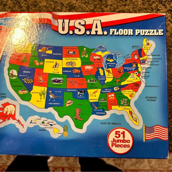 Melissa & Doug Toys Melissa Doug Usa Floor Puzzle Poshmark